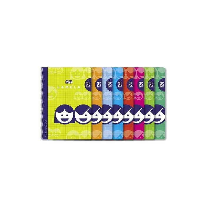 Lamela Bloc Tapa Blanda Fº 80H Cuadrovia 2,5 Mm (8 Col.Surt.) (Set de 10)