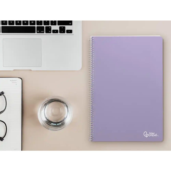 Liderpapel Cuaderno Espiral A4 Smart, Tapa Blanda, 80 Hojas 75gr, Rayado Montessori 3,5mm, Colores Surtidos 8