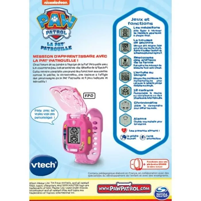 Vtech Reloj de Juego Interactivo Paw Patrol Stella 3D para Niños de 3-7 Años en Francés 5