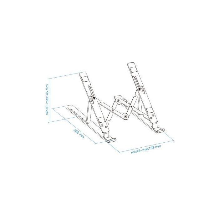TooQ TQLRS0033-AL Soporte Elevador Plegable para Portátil y Tablet 11"-15" con 7 Niveles de Altura Aluminio Plata 5kg 2 TooQ TQLRS0033-AL Soporte Elevador Plegable para Portátil y Tablet 11"-15" con 7 Niveles de Altura Aluminio Plata 5kg 2