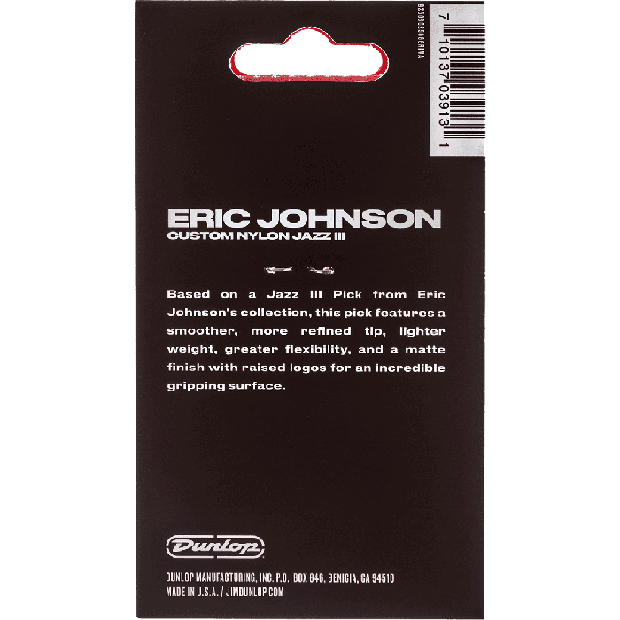 Dunlop Pack 6 Púas Signature Eric Johnson Nylon Jazz III 4 Dunlop Pack 6 Púas Signature Eric Johnson Nylon Jazz III 4