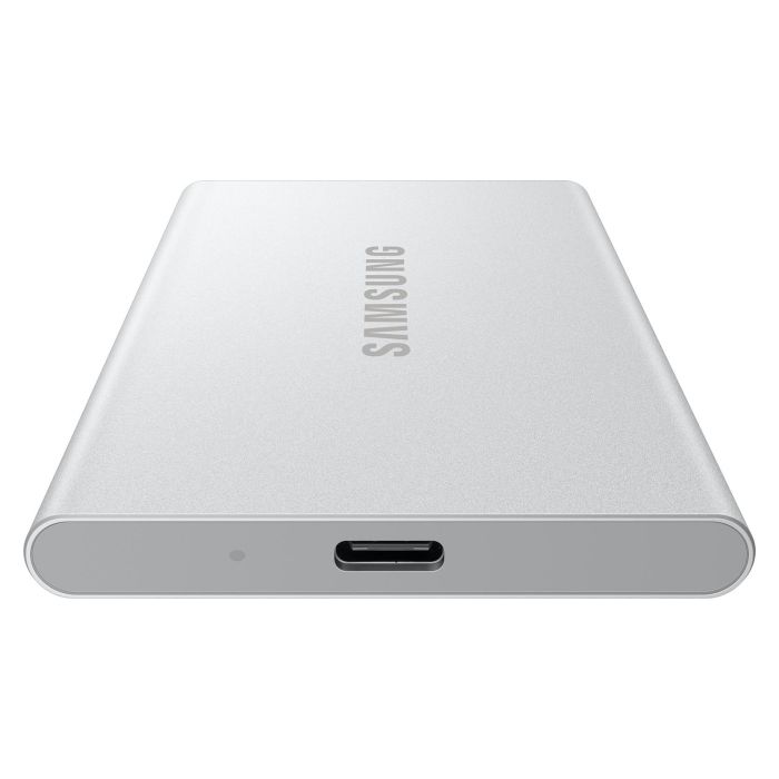 SAMSUNG Portable SSD T7 1TB USB-C 3.2 Gen 2 (10 Gbps) Externo Aluminio Plata - MU-PD1T0G/WW