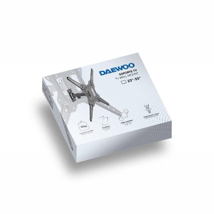 DAEWOO - Soporte de TV para Pantallas de 23 a 55 Pulgadas, Inclinacion 5-8 Grados, Brazo 90 Grados, 30 kg, Perfil 60-208 mm