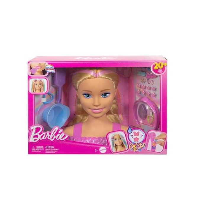 Mattel Barbie Busto Fashionista Rubia con Más de 20 Accesorios de Estilismo