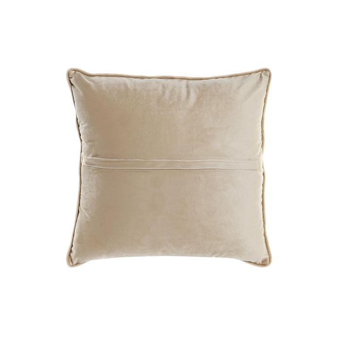 DKD Home Decor Cojin Shabby Dorado 45 x 45 x 10 cm Poliester con Flores 2