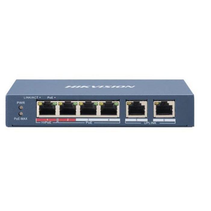 Hikvision Switch PoE No Gestionable 4 puertos Fast Ethernet