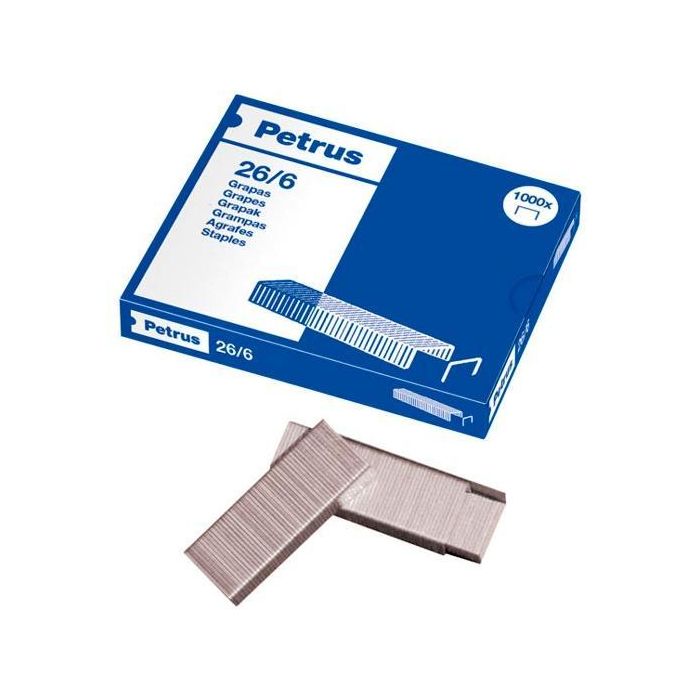 Petrus Grapas 26-6 gralvanizadas -Caja De 1000- Petrus Grapas 26-6 gralvanizadas -Caja De 1000-