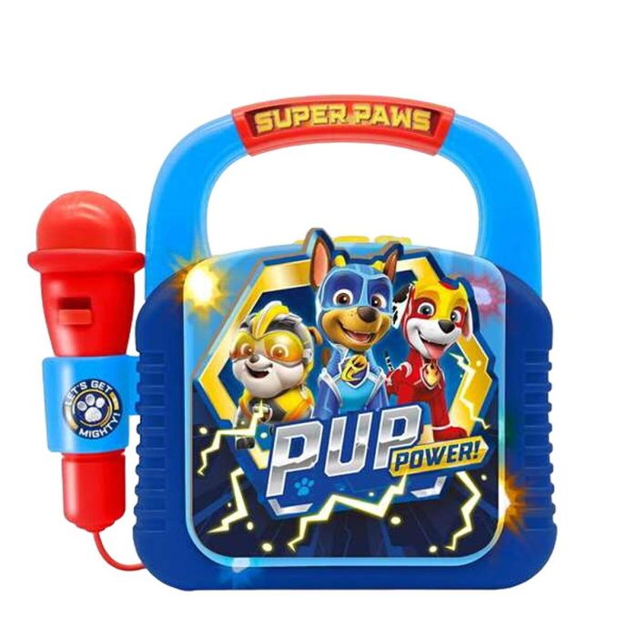 Reproductor mp3 paw patrol con microfono y bluetooth 22x23x7 cm