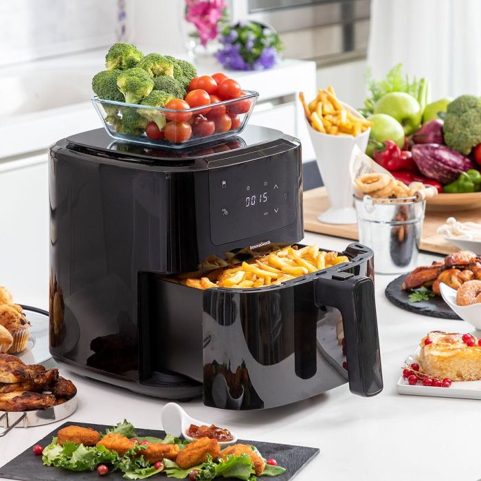 Freidora de Aire con Báscula InnovaGoods Fryinn Balance 5000 Negro 1500 W 5 L Acero Inoxidable 11 Freidora de Aire con Báscula InnovaGoods Fryinn Balance 5000 Negro 1500 W 5 L Acero Inoxidable 11