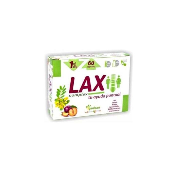 PINISAN Lax Complex Estreñimiento Puntual, con Sen, Ciruela, Hinojo y Fermentos Lácticos Activos, 60 Cápsulas