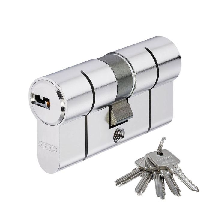 Abus Eurocilindro de puntos níquel doble embrague 40/40mm, D66 n 40/40, incluye 5 llaves, silca ab48, edm 12028 0 Abus Eurocilindro de puntos níquel doble embrague 40/40mm, D66 n 40/40, incluye 5 llaves, silca ab48, edm 12028 0