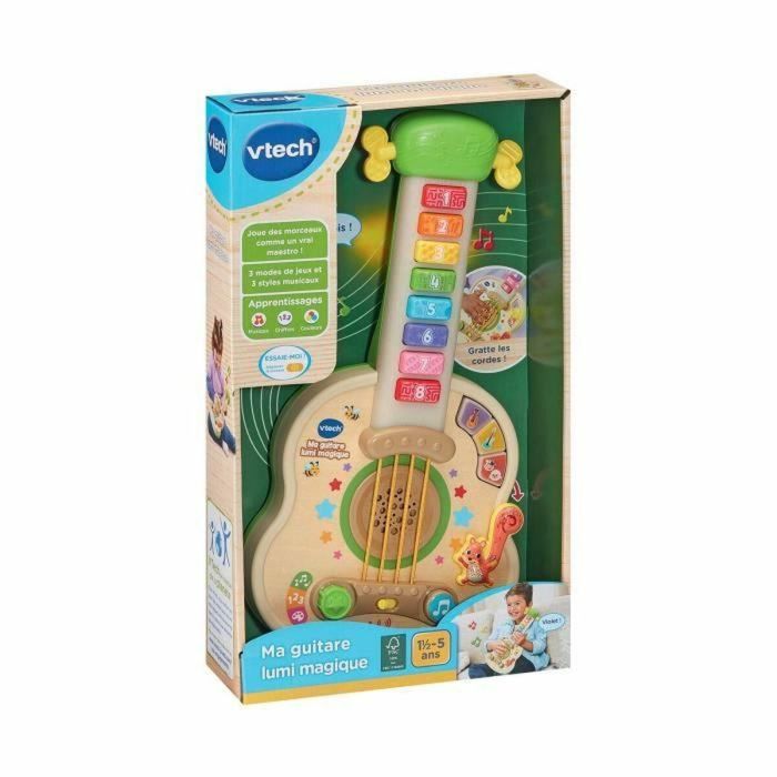 Vtech Baby VTE3417766208057 Mi Guitarra Mágica Lumi Juguete con Parte de Madera Certificada FSC 9