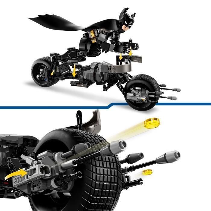 LEGO DC Batman 76273 Minifigura de Batman y motocicleta Bat-Pod para construir 2 LEGO DC Batman 76273 Minifigura de Batman y motocicleta Bat-Pod para construir 2