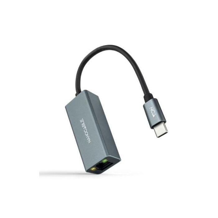 Nanocable 10.03.0406 Adaptador Conversor USB-C a RJ45 Ethernet Gigabit 1000 Mbps para PC Portátil Aluminio Gris 15 cm 0 Nanocable 10.03.0406 Adaptador Conversor USB-C a RJ45 Ethernet Gigabit 1000 Mbps para PC Portátil Aluminio Gris 15 cm 0