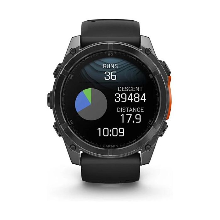 Garmin Fenix 8 51mm Reloj Inteligente Deportivo con Pantalla AMOLED Táctil 1.4", GPS, Wi-Fi, Bluetooth, 32 GB, Banda de Silicona Negra