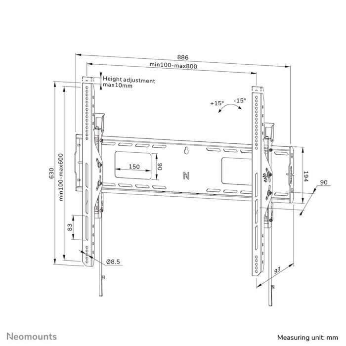 Soporte TV Neomounts WL35-750BL18 43" 16