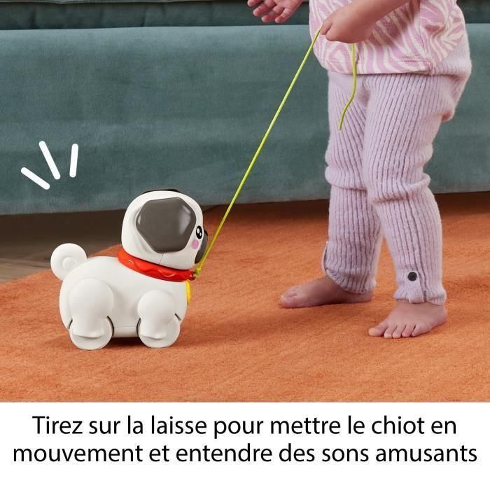 Perro de paseos perrito pug fisher-price. mueve las orejas las patas y emite sonidos de ladridos. 3