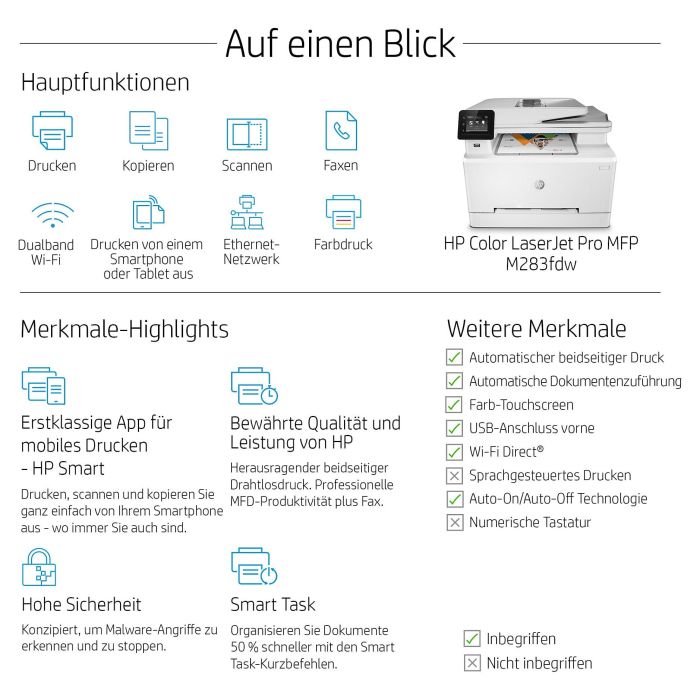 HP Color LaserJet Pro MFP M283fdw Impresora Multifunción Láser a Color, WiFi, LAN, A4 13 HP Color LaserJet Pro MFP M283fdw Impresora Multifunción Láser a Color, WiFi, LAN, A4 13