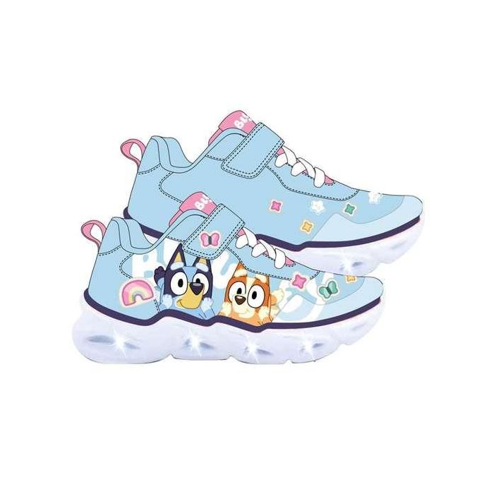 Cerdá T026 Deportiva con Luces Bluey Suela Ligera de EVA Azul Claro, Talla 26 - Zapatillas para Niños de 3 Años