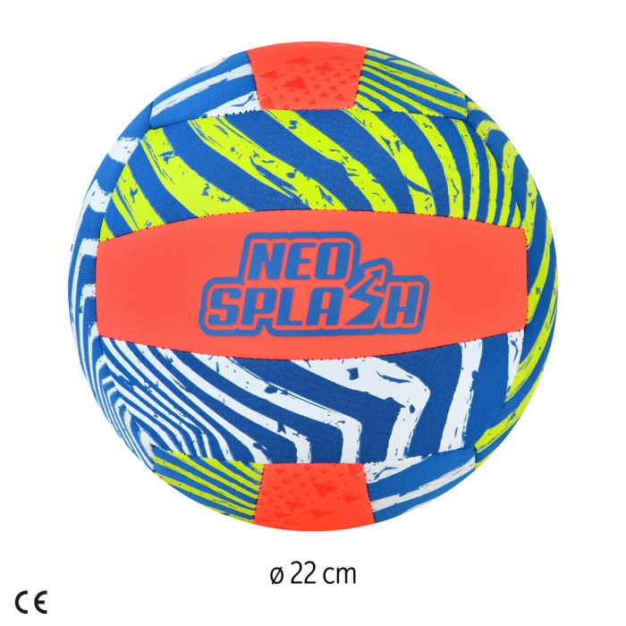 Balón de Voleibol Aktive Neo Splash Amarillo Azul Naranja Neopreno (24 Unidades) 3