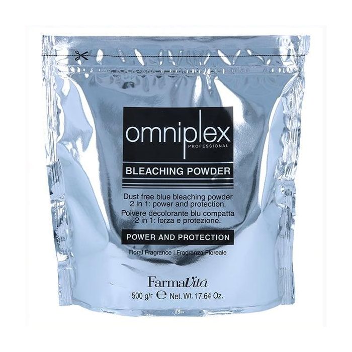Farmavita Omniplex Polvo Decolorante Azul 2 en 1 con Tecnología Plex para Cabello - Bolsa de Aluminio 500g