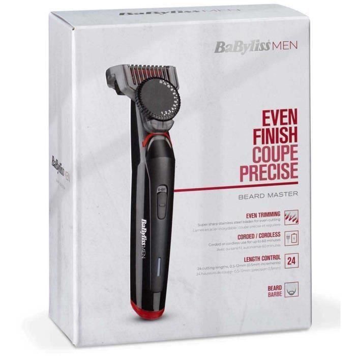 BABYLISS T861E - Recortadora de barba Beard Master - Con o sin cable - Autonomía 60min - 24 alturas - 0,5 - 12 mm - Precisión 0,5 mm 3