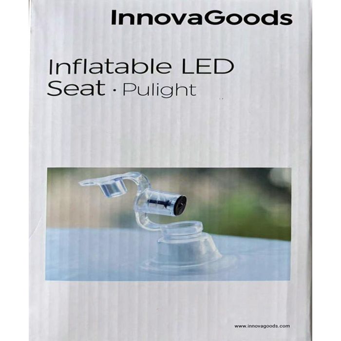 Asiento Hinchable con LED Multicolor y Mando a Distancia Pulight InnovaGoods 12 Asiento Hinchable con LED Multicolor y Mando a Distancia Pulight InnovaGoods 12