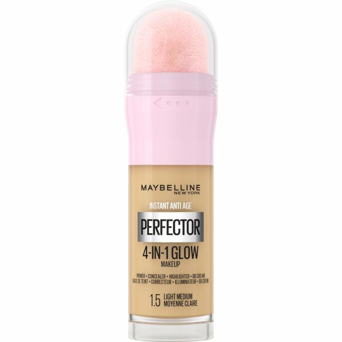 Maybelline F.I.L. D252756/1 Instant Perfector Glow Multiusos 4 en 1: Base, Corrector, Iluminador, Unificador de Tono #1.5 Light Medium 20ml 0 Maybelline F.I.L. D252756/1 Instant Perfector Glow Multiusos 4 en 1: Base, Corrector, Iluminador, Unificador de Tono #1.5 Light Medium 20ml 0