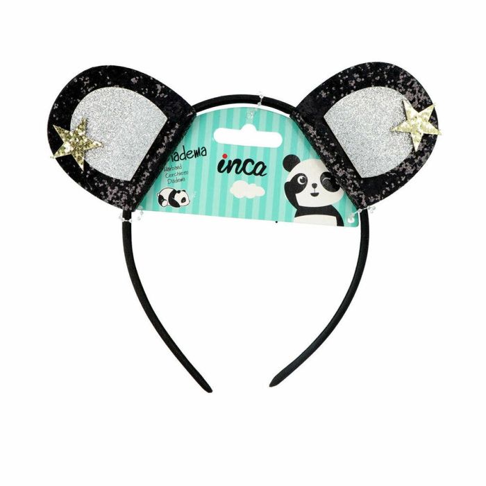 Inca Diadema Panda con Orejitas y Estrella de Brillantina, Accesorio de Cabello para Niños y Niñas, Perfecta para Fiestas y Uso Diario. Inca Diadema Panda con Orejitas y Estrella de Brillantina, Accesorio de Cabello para Niños y Niñas, Perfecta para Fiestas y Uso Diario.