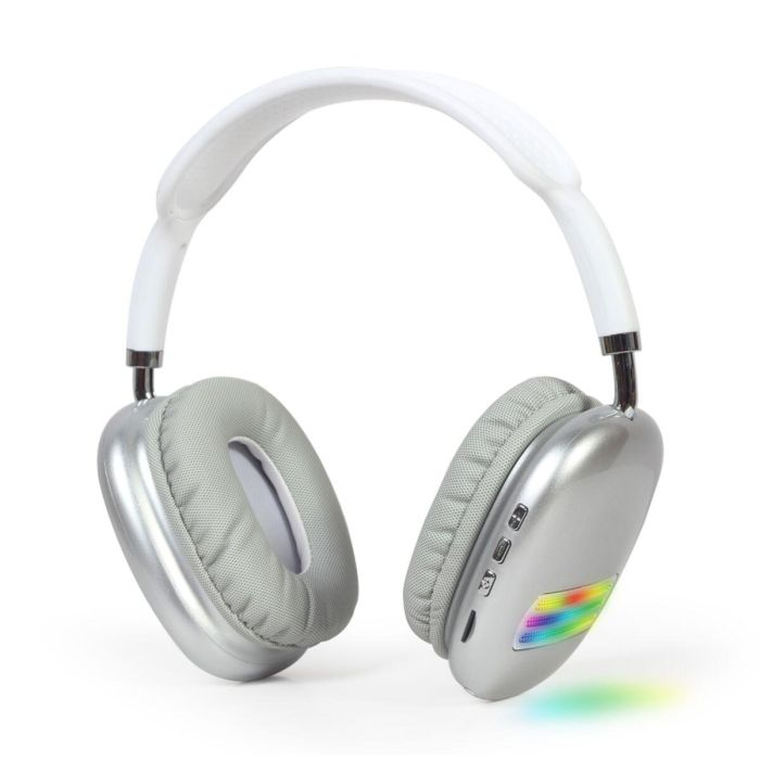 GEMBIRD BHP-LED-02-W Auricular y Casco Inalámbrico Diadema Bluetooth Blanco para Llamadas/Música