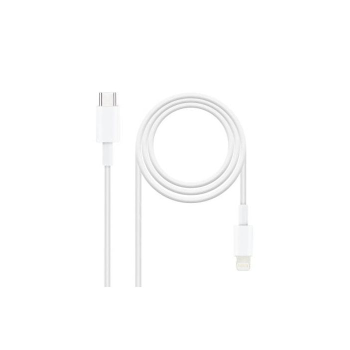 Cable USB 2.0 Tipo-C Lightning Nanocable 10.10.0602/ USB Tipo-C Macho - Lightning Macho/ 2m/ Blanco Cable USB 2.0 Tipo-C Lightning Nanocable 10.10.0602/ USB Tipo-C Macho - Lightning Macho/ 2m/ Blanco