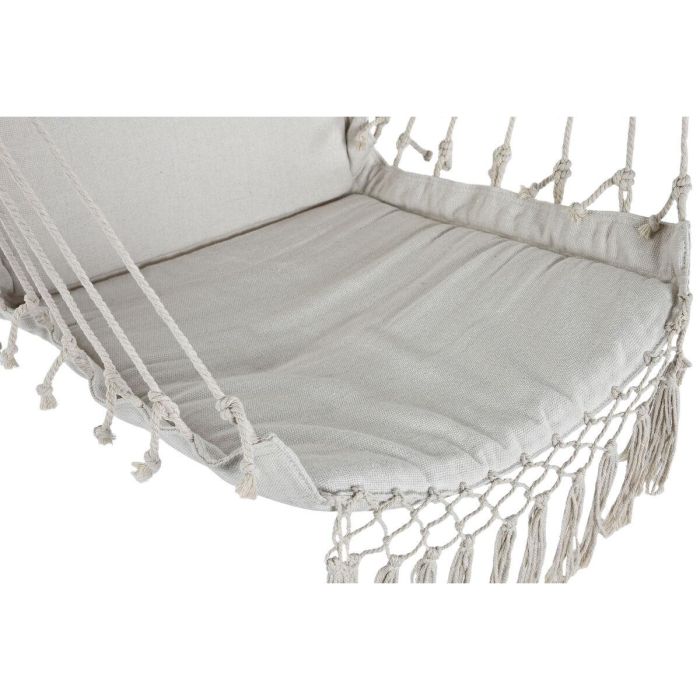 Silla Colgante DKD Home Decor Blanco Natural 50 x 130 x 90 cm 3