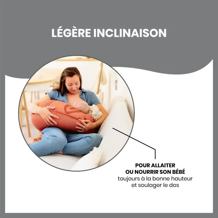 Babymoov BAB3661276180239 Cojín y Lactancia con Llenado de Microperlas - Hecho en Europa, Terracota 3