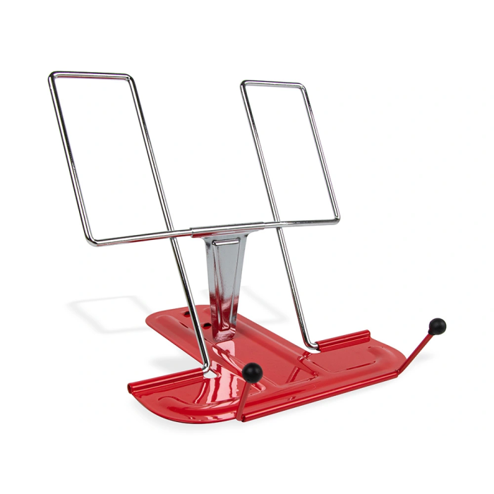 Liderpapel Atril Base Metálica Ángulo Ajustable Soporte Parte Posterior 195x235 mm Color Rojo 3