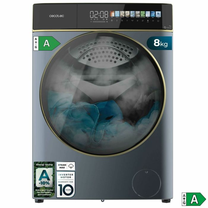 Lavadora Cecotec DressCode 8900 Inverter FullColor Ice Blue A 1400 rpm 8 kg 4