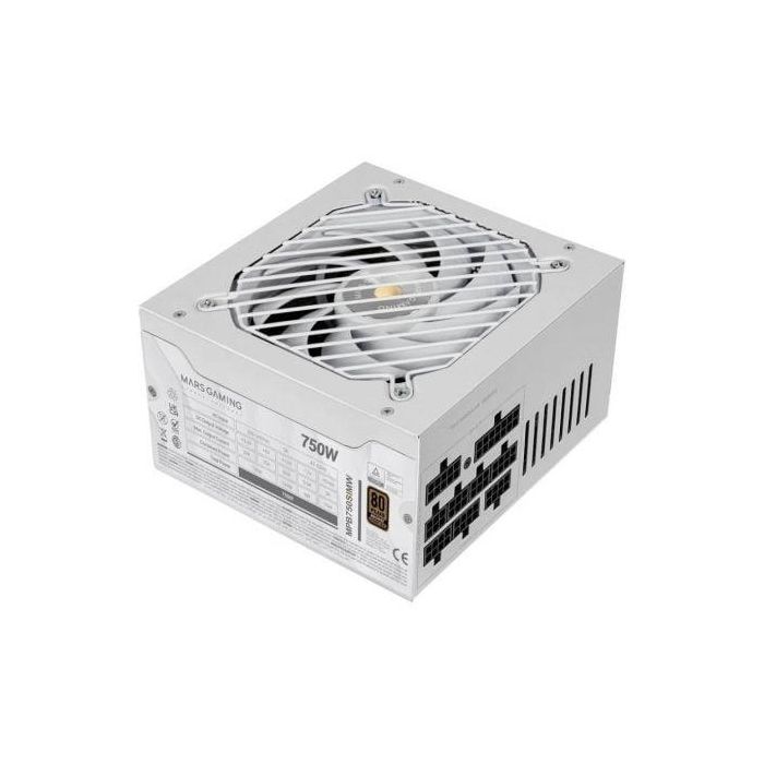 Mars Gaming MPB750SIMW Fuente de Alimentación Full Modular 750W 80 Plus Bronze Ventilador Silencioso 140mm Blanco - 7 Años Garantía 0 Mars Gaming MPB750SIMW Fuente de Alimentación Full Modular 750W 80 Plus Bronze Ventilador Silencioso 140mm Blanco - 7 Años Garantía 0
