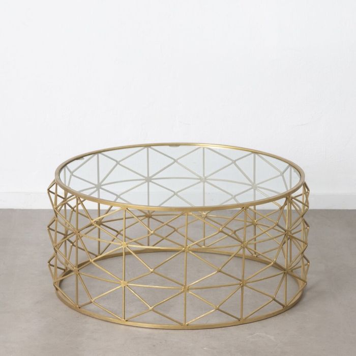 Mesa de Centro Dorado 98 x 98 x 44 cm 7