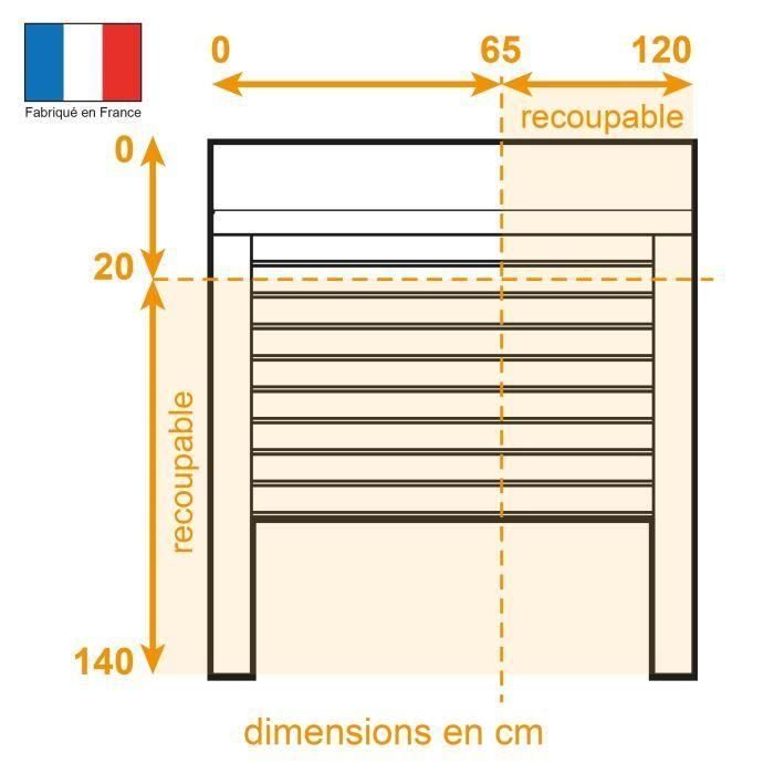 FRANCIA COMBI Persiana enrollable de PVC de doble pared - Al. 1,4 x An. 1,2 m - Funcionamiento eléctrico con cable - Blanco 1