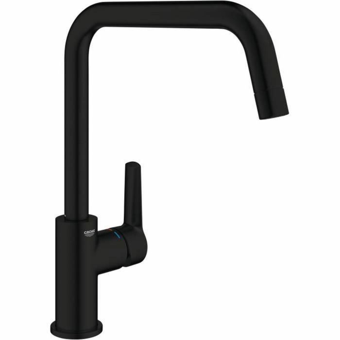 Grohe 304702430 Grifo de Cocina Mezclador Monomando Fregadero Negro Mate Caño Alto Rotación 150°