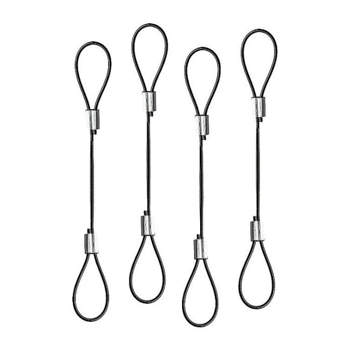 LINDY 40774 Cabo de Segurança e Adaptador, Pack de 4 Unidades, 0.15 m, Poliamida e Aço Inoxidável, Preto LINDY 40774 Cabo de Segurança e Adaptador, Pack de 4 Unidades, 0.15 m, Poliamida e Aço Inoxidável, Preto