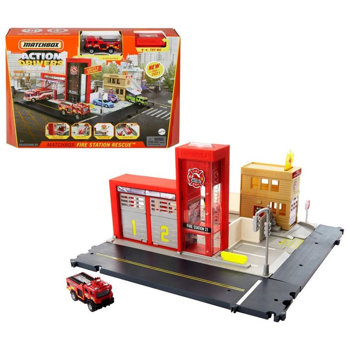 Estacion Bomberos Con Sonido Matchbox Hbd76 Mattel Estacion Bomberos Con Sonido Matchbox Hbd76 Mattel