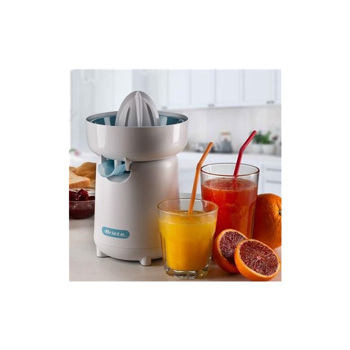 Ariete 417/01 Exprimidor Breakfast Blanco 40W con Boquilla Antigoteo, Ideal para Naranjas, Pomelos y Limones 10