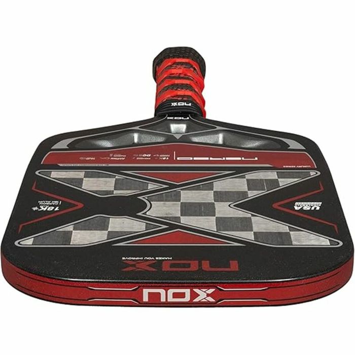 Pala de Pickleball Nox Nerbo Negro Fibra de carbono 4 Pala de Pickleball Nox Nerbo Negro Fibra de carbono 4