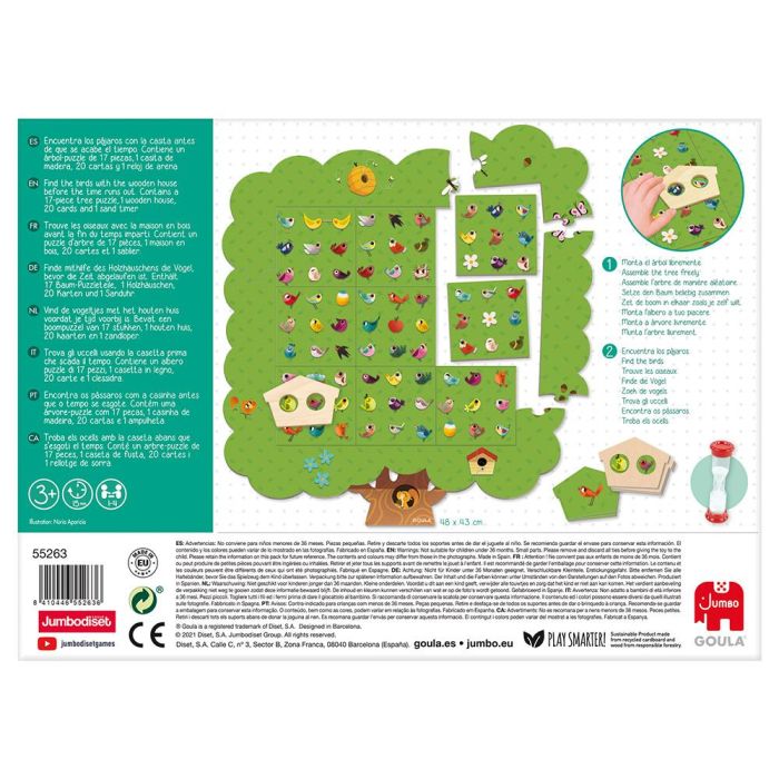Goula 55263 Birds Tree Juego de Mesa Educativo Preescolar para Niños +3 Años - Encuentra Pájaros y Casita de Madera en el Árbol 4 Goula 55263 Birds Tree Juego de Mesa Educativo Preescolar para Niños +3 Años - Encuentra Pájaros y Casita de Madera en el Árbol 4