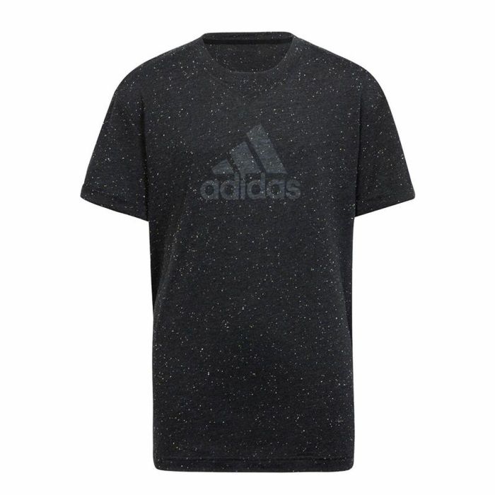Camiseta de Manga Corta Infantil Adidas Negro 0 Camiseta de Manga Corta Infantil Adidas Negro 0