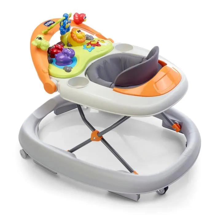 Chicco 7079540470000 Andador Walky Talky Gris con Sonidos, Luces, 4 Ruedas y 6 Frenos 1