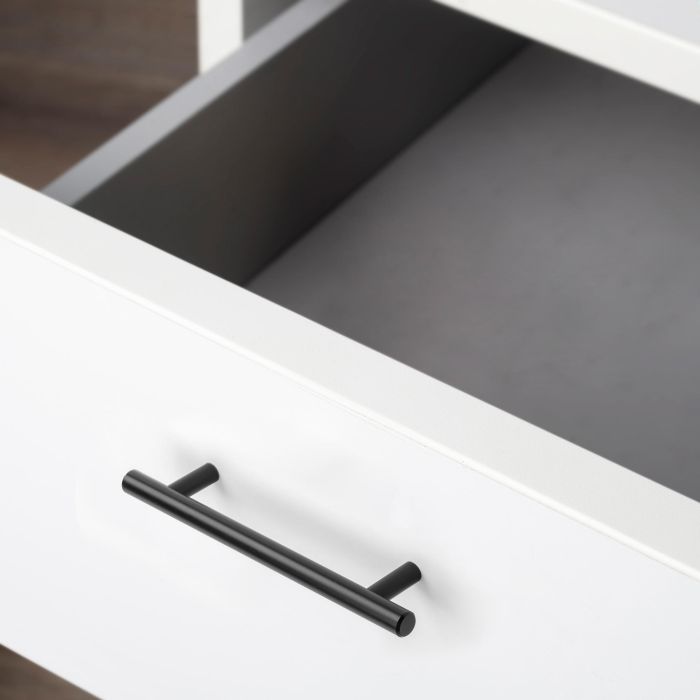 Emuca Lote de 10 tiradores para mueble Orlando, L188mm, intereje 128mm, Acero, Pintado negro 1 Emuca Lote de 10 tiradores para mueble Orlando, L188mm, intereje 128mm, Acero, Pintado negro 1