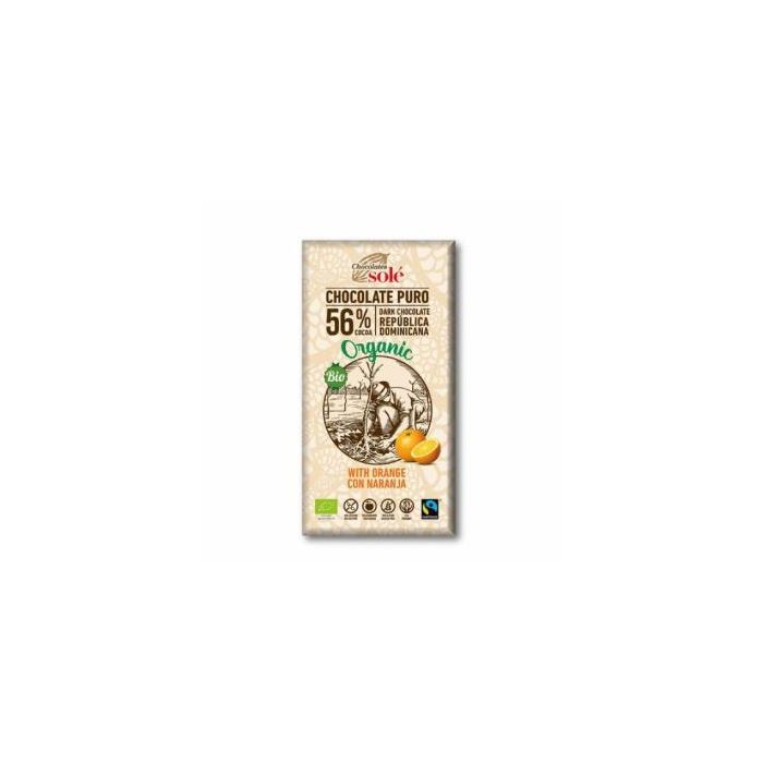 Chocolate Negro 56% Con Naranja 100Gr. Eco