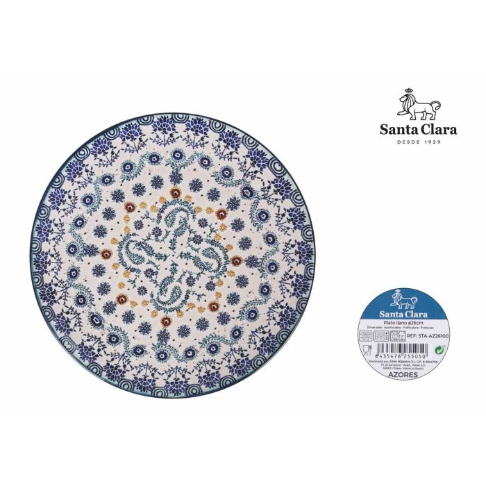 Plato Llano Azores Monaco 26 cm - Stoneware, lavavajillas y microondas - Santa Clara (6 Unidades) Plato Llano Azores Monaco 26 cm - Stoneware, lavavajillas y microondas - Santa Clara (6 Unidades)