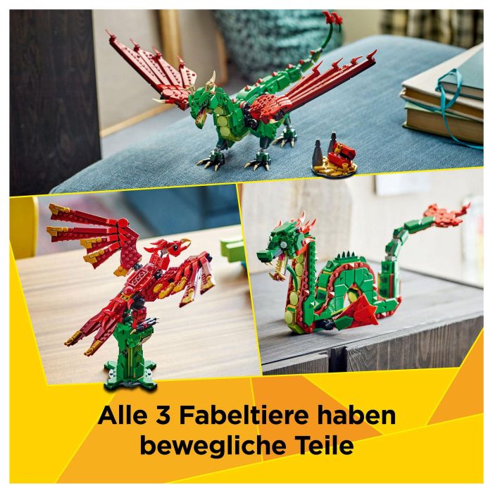 Lego Dragón Medieval 31161 Creator, Juego de Construcción, 3 Modelos en 1, Edad +9 Años